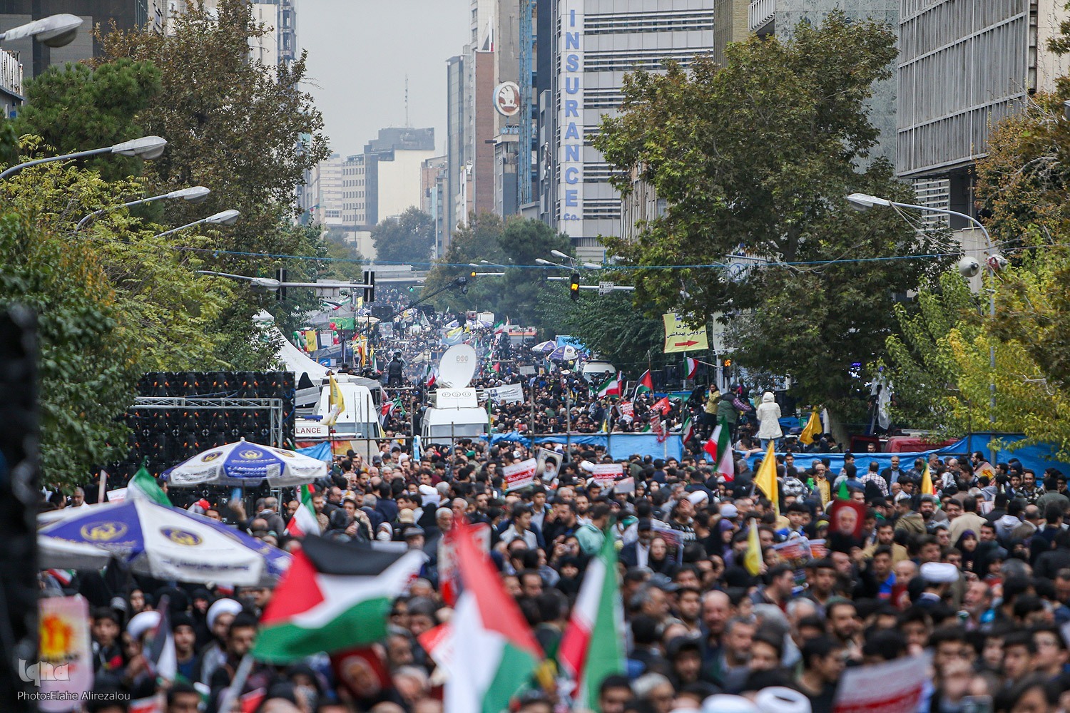 مراسم راهپیمایی یوم‌الله 13 آبان در تهران