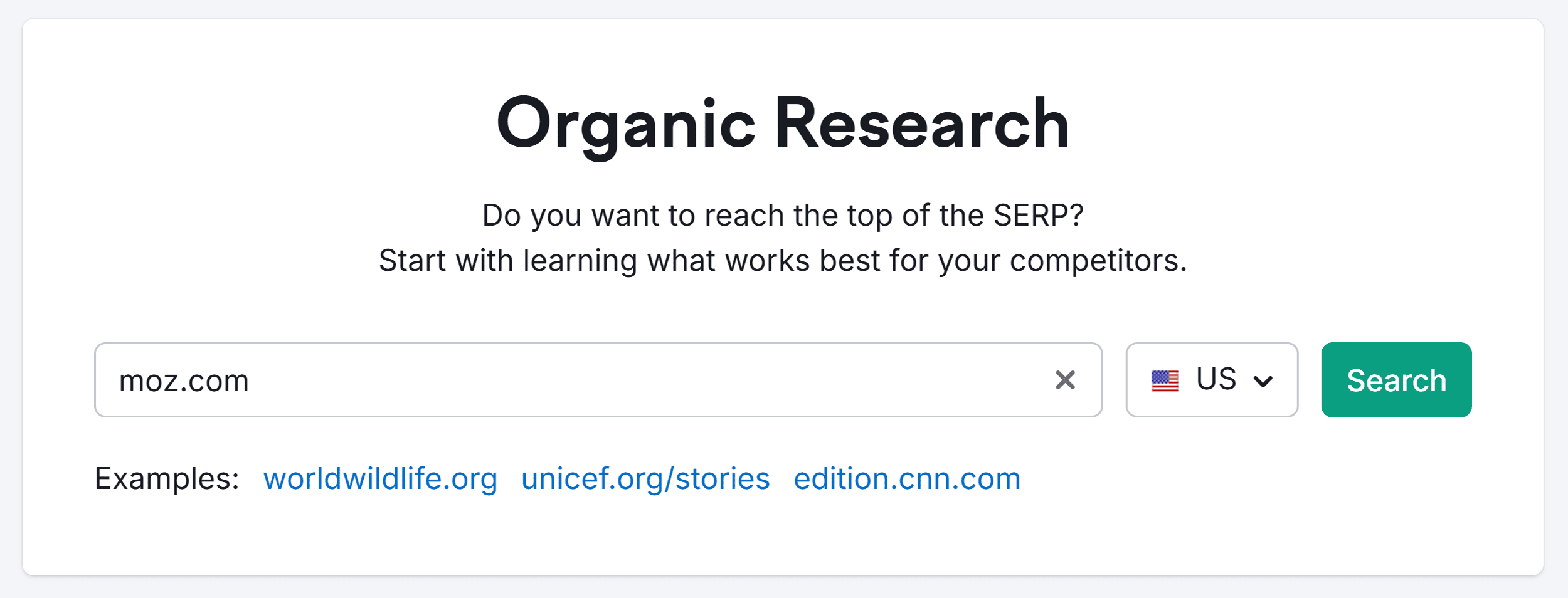 Organic Research – Moz – Search