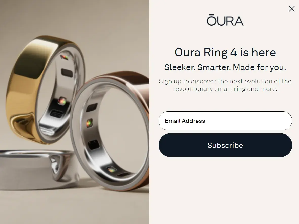 web forms examples: oura