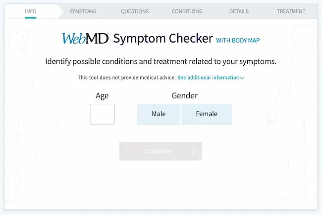 web forms examples: webmd