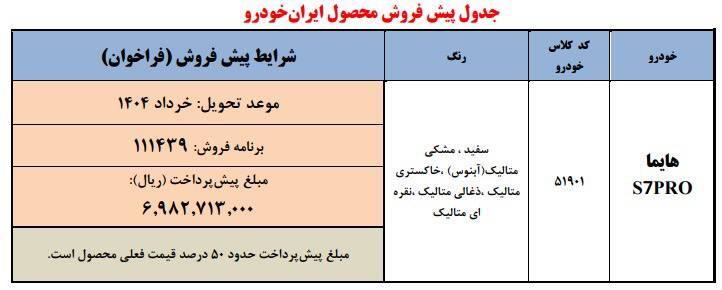 پیش فروش ایران خودرو بهمن ۱۴۰۳ / با ۶۹۰ میلیون تومان شاسی بلند بخرید