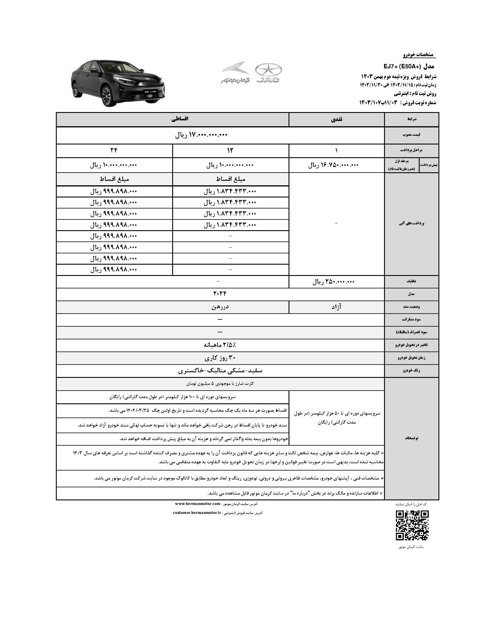 آغاز فروش نقدی و اقساطی خودرو برقی کرمان موتور با امتیازهای ویژه