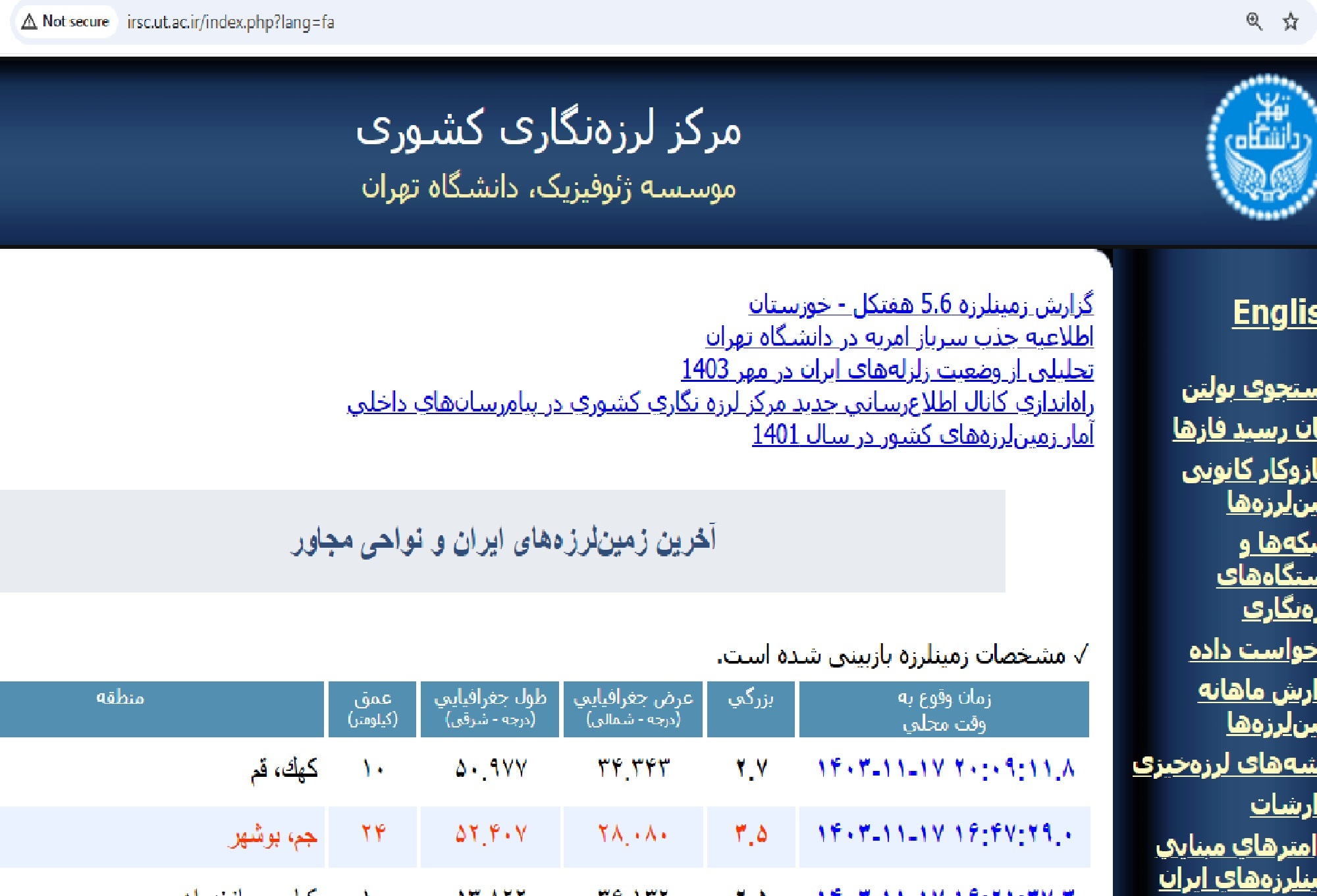 فوری / زلزله شبانه در قم