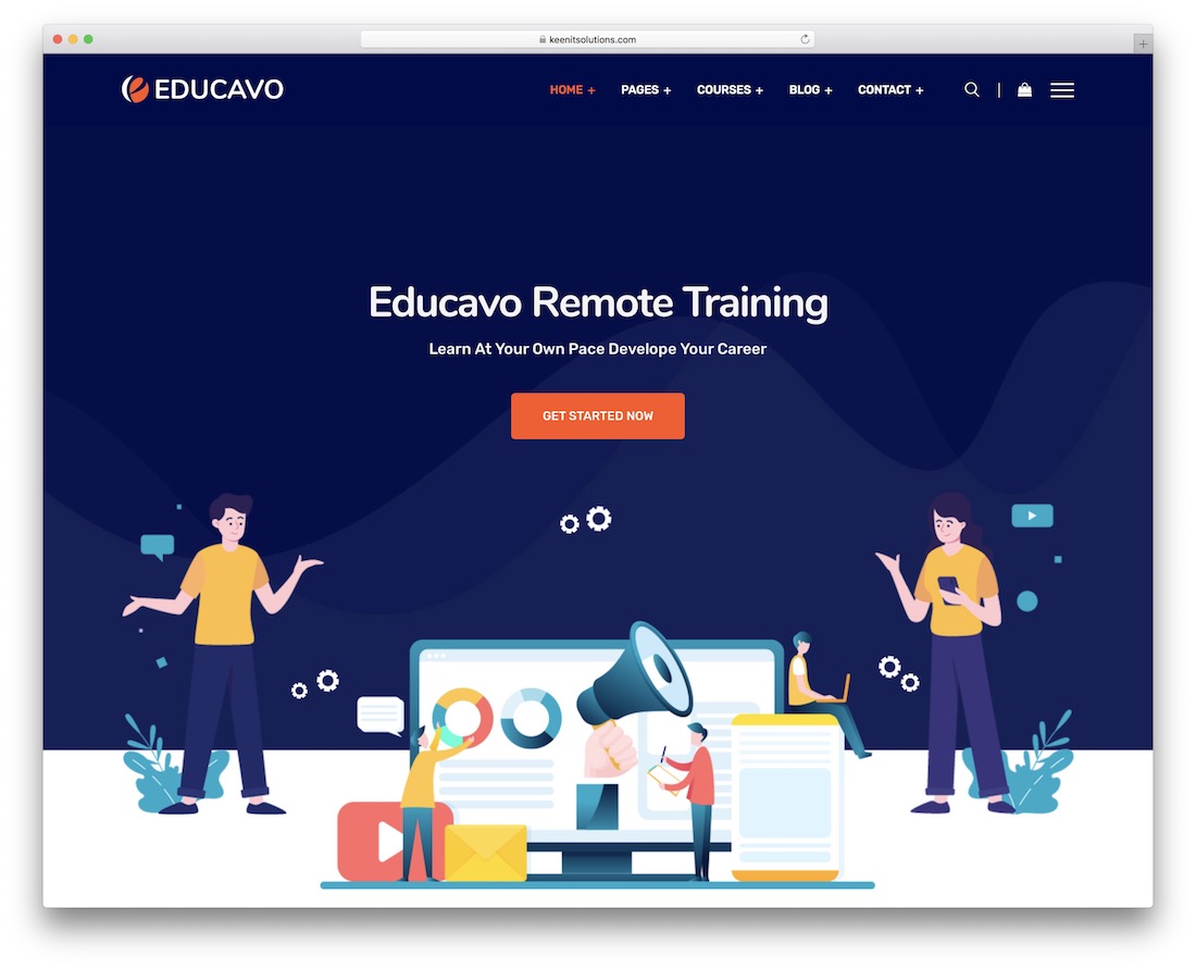 educavo online course wordpress theme