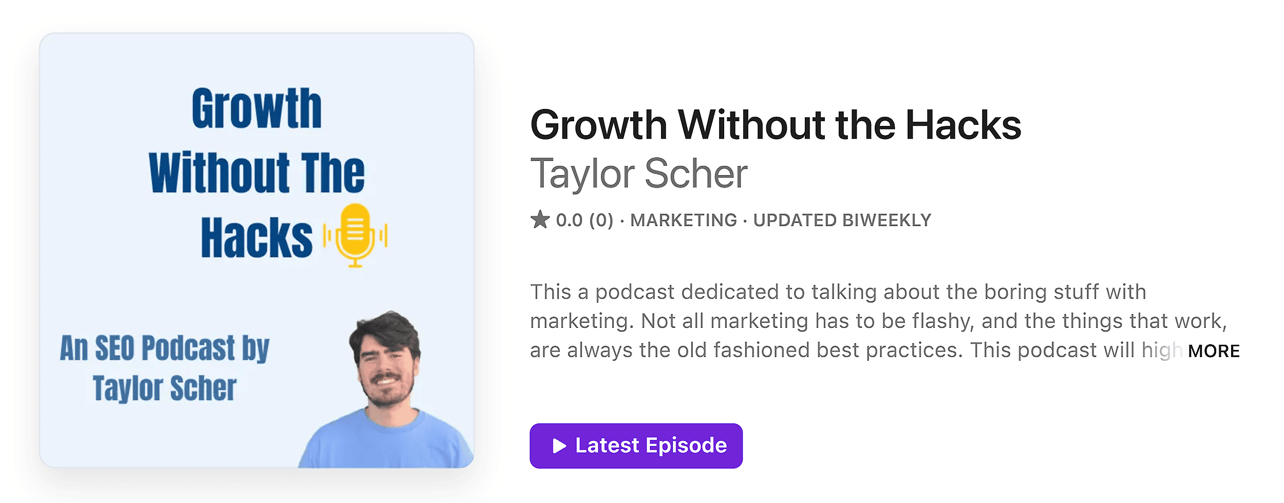 Podcasts – Apple – Taylor Scher