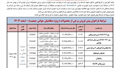 پیش فروش جدید ایران خودرو در طرح مادران آغاز شد+ اسامی ۸ محصول و زمان تحویل